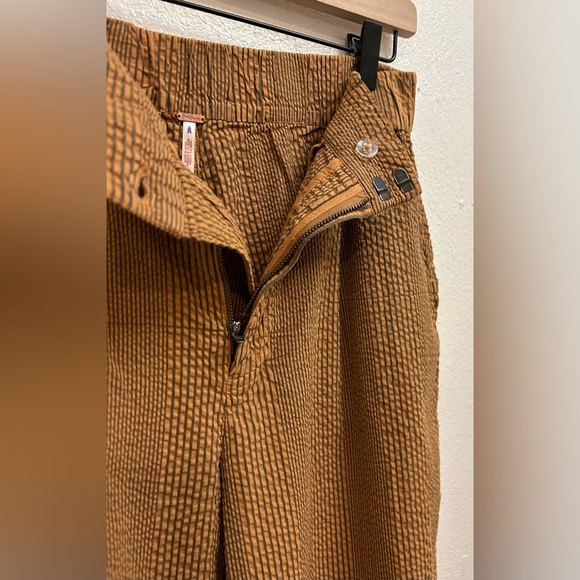 NWT Free People Seersucker Wide Leg Pants Small $138 - Picture 4 of 10